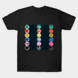 Power Coins, Zords and Helmets T-Shirt